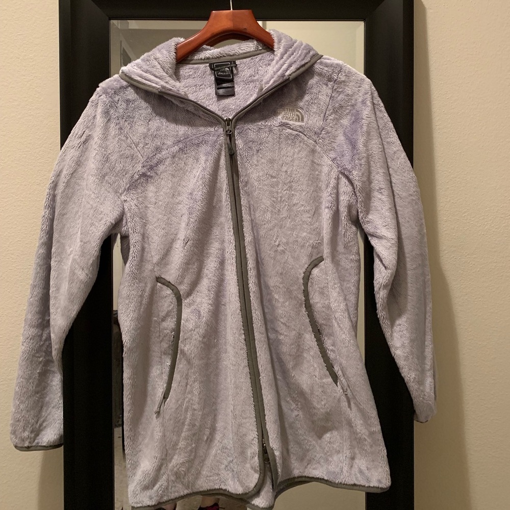 The North Face Ladies sz L grey full zip with hood